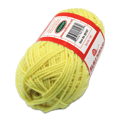 89197 Sullivans 8ply Polyster Softouch Knitting Yarn - 100g - Lemon