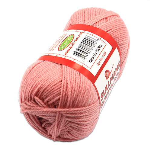 89200 Sullivans 8ply Polyster Softouch Knitting Yarn - 100g - Dusty Pink