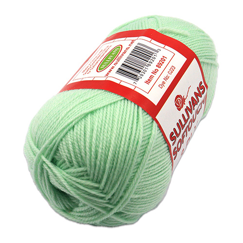 89201 Sullivans 8ply Polyster Softouch Knitting Yarn - 100g - Mint