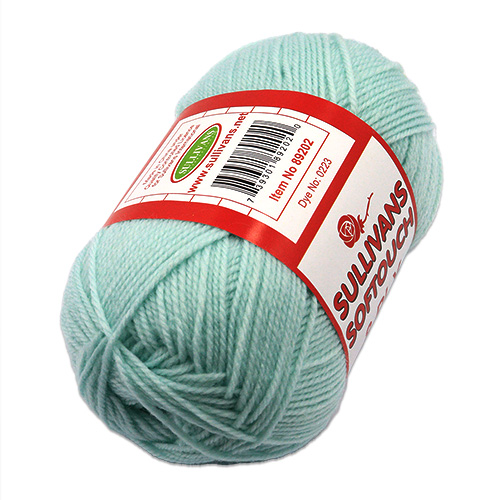 89202 Sullivans 8ply Polyster Softouch Knitting Yarn - 100g - Baby Blue
