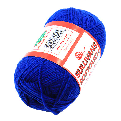89210 Sullivans 8ply Polyster Softouch Knitting Yarn - 100g - Royal
