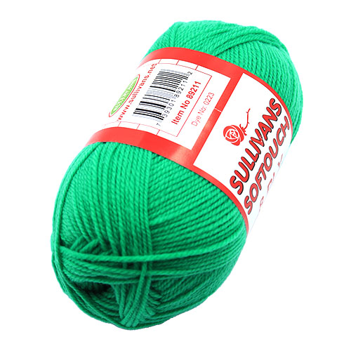 89211 Sullivans 8ply Polyster Softouch Knitting Yarn - 100g - Apple