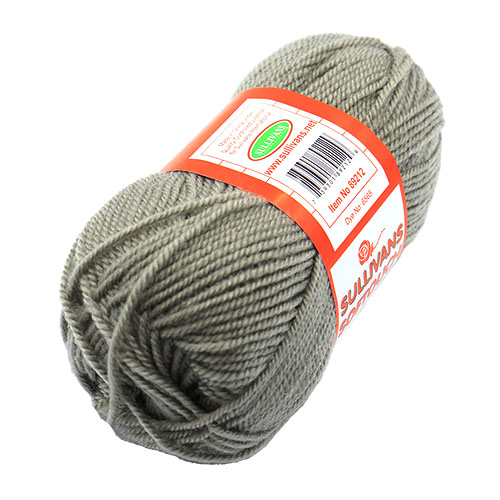 89212 Sullivans 8ply Polyster Softouch Knitting Yarn - 100g - Grey
