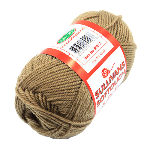 89213 Sullivans 8ply Polyster Softouch Knitting Yarn - 100g - Fawn