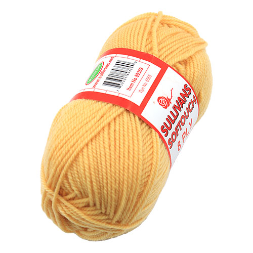 89369 Sullivans 8ply Polyster Softouch Knitting Yarn - 100g - Sand