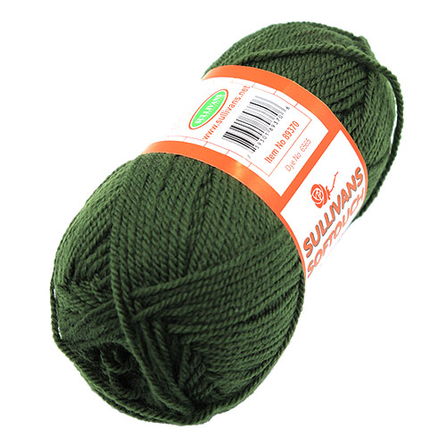 89370 Sullivans 8ply Polyster Softouch Knitting Yarn - 100g - Moss