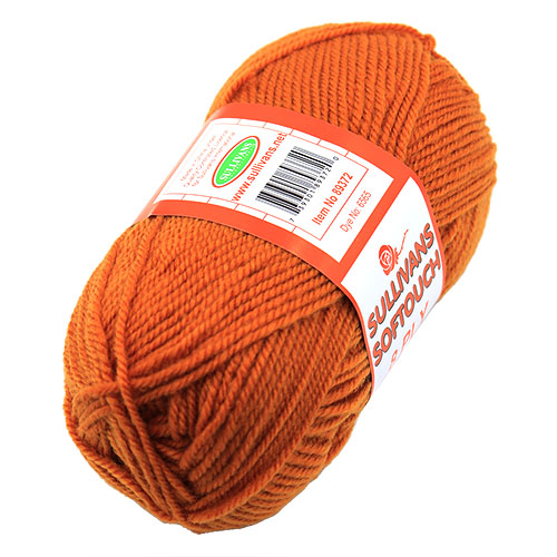 89372 Sullivans 8ply Polyster Softouch Knitting Yarn - 100g - Tan