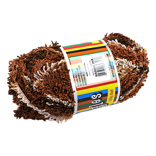89718 Knitting Yarn Giggles 100 Gm Brown Mix