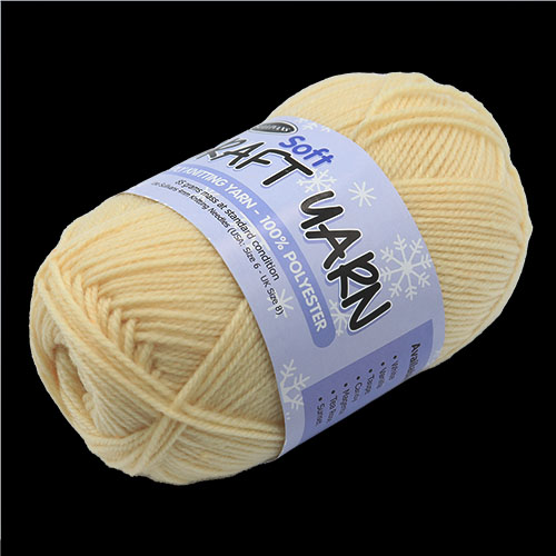 91501 Sullivans 8ply Polyster  Soft Craft Yarn - 85gm - Vanilla