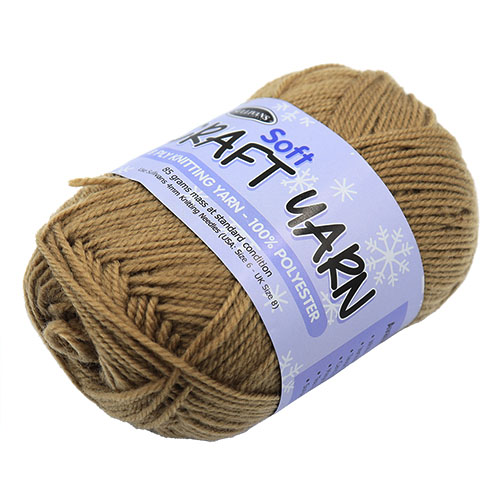 91502 Sullivans 8ply Polyster  Soft Craft Yarn - 85gm - Taupe