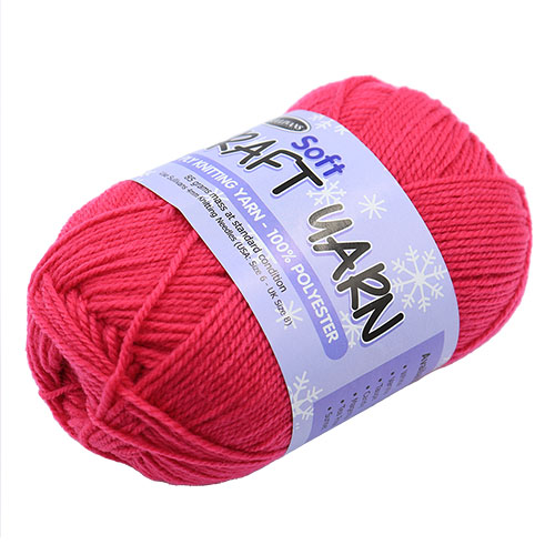 91504 Sullivans 8ply Polyster  Soft Craft Yarn - 85gm - Magenta