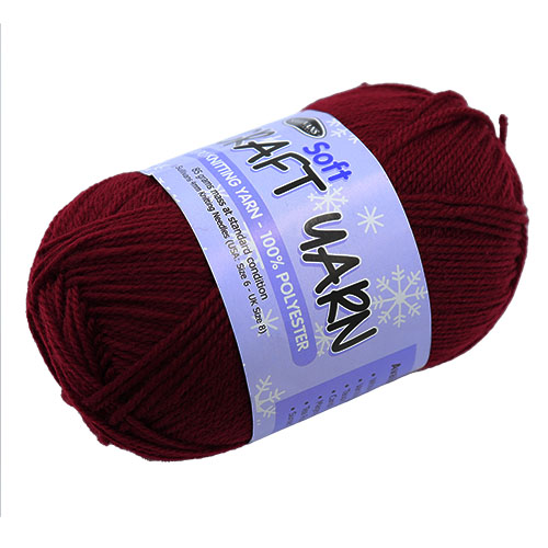 91508 Sullivans 8ply Polyster  Soft Craft Yarn - 85gm - Marsala