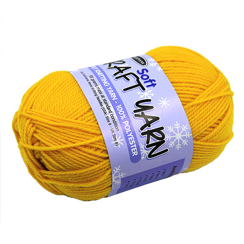 91512 Sullivans 8ply Polyster  Soft Craft Yarn - 85gm - Mustard