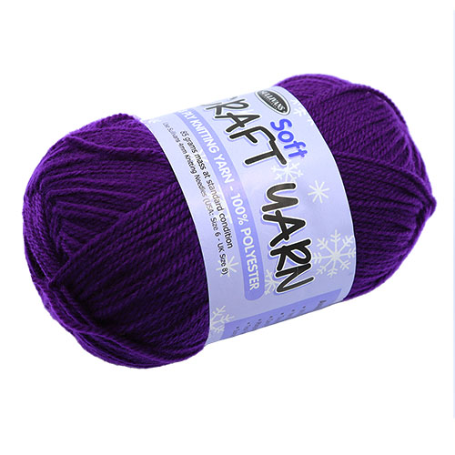 91514 Sullivans 8ply Polyster  Soft Craft Yarn - 85gm - Violet