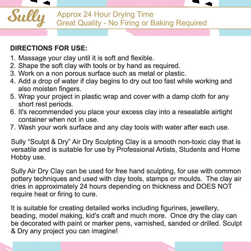 94095 Sully Air Dry Clay 1kg - White