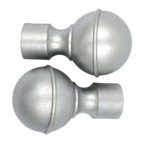 94542 Windoware 16mm Large Ball Finial - Matt Silver - 2 Pack