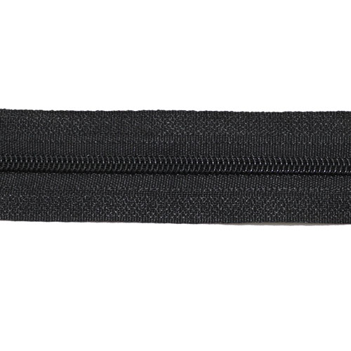 96009 Sullivans Continuous Zipping & Sliders Roll - Black - 300m