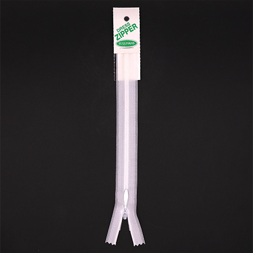 96994 Sullivans 18cm Invisible Zipper - White