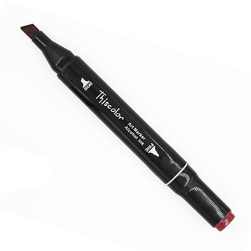 99500 Thiscolor Alcohol Based Twin Marker - Wine Red 