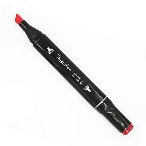 99502 Thiscolor Alcohol Based Twin Marker - Vivid Red 