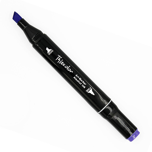 99538 Thiscolor Alcohol Based Twin Marker - Dark Blue Light