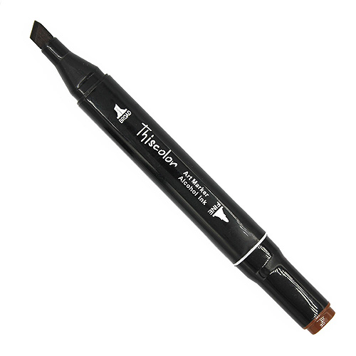 99547 Thiscolor Alcohol Based Twin Marker - Chocolate