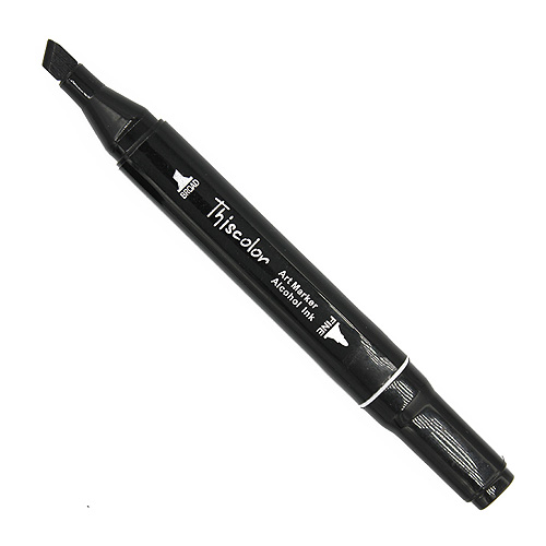99554 Thiscolor Alcohol Based Twin Marker - Black