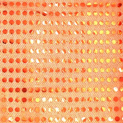 99713 Sullivans 6mm Sequin Fabric - 112cm Wide - Orange