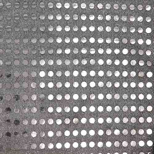 99723 Sullivans 6mm Sequin Fabric - 112cm Wide - Silver/black