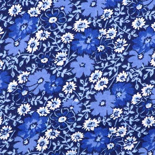 99744 Sullivans Flannelette Fabric - 108cm Wide - Blue And White Flowers 