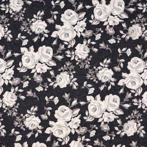 99768 Sullivans Flannelette Fabric - 108cm Wide - Grey With Cream Flowers