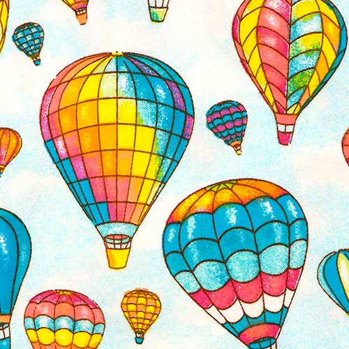 99773 Sullivans Flannelette Fabric - 108cm Wide - Hot-air Balloons