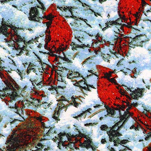 99801 Sullivans Flannelette Fabric - 108cm Wide - Snow Birds